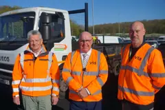 Pictured is Councillor Mick Barton, centre, with Councillor John Semens, right, and Councillor Bert Bingham.