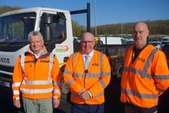 Pictured is Councillor Mick Barton, centre, with Councillor John Semens, right, and Councillor Bert Bingham.