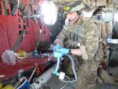 Cllr Kelvin Wright during his time serving in Afghanistan as an Army medic.
