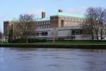 A photo of County Hall taken from across the river Trent