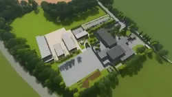 Artists impression aerial view of new learning village at St Peters Junior school