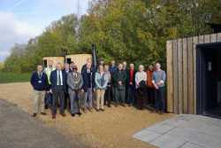 Nottinghamshire county councillors and officers with Friends of Cotgrave Country Park members and representatives from Arc Partnership at Cotgrave Country Park.