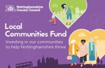 Images shows a group of older people and a parent with her child. it reads: investing in our communities to help Nottinghamshire thrive  