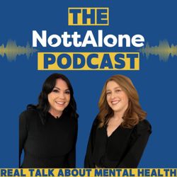 Image of two smiling women who host the Nottalone podcast