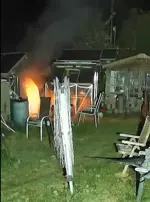 Lithium Ion combusting causing fire in outhouse in garden