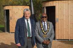Nottinghamshire County Council Cabinet Member for Transport and Environment, Cllr Bert Bingham, with chairman, Cllr Christopher Adegoke.