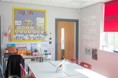 Inside one of the new classrooms.
