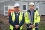 Nottinghamshire County Council leader, Councillor Mick Barton, is pictured with St Peter's Junior School headteacher, Michael Bradley.