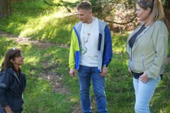 Notts Outdoors staff and county councillors Rory Green and Gaynor Mann pictured at Hagg Farm in the Derbyshire Peak District. 