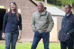 Notts Outdoors staff and county councillors Simon Wright and Terry Cox pictured at Hagg Farm in the Derbyshire Peak District. 