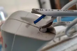 Faulty plug scorched and broken